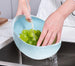 MosQuick® Big Size Plastic Grains & Vegetables Washing Bowl & Strainer