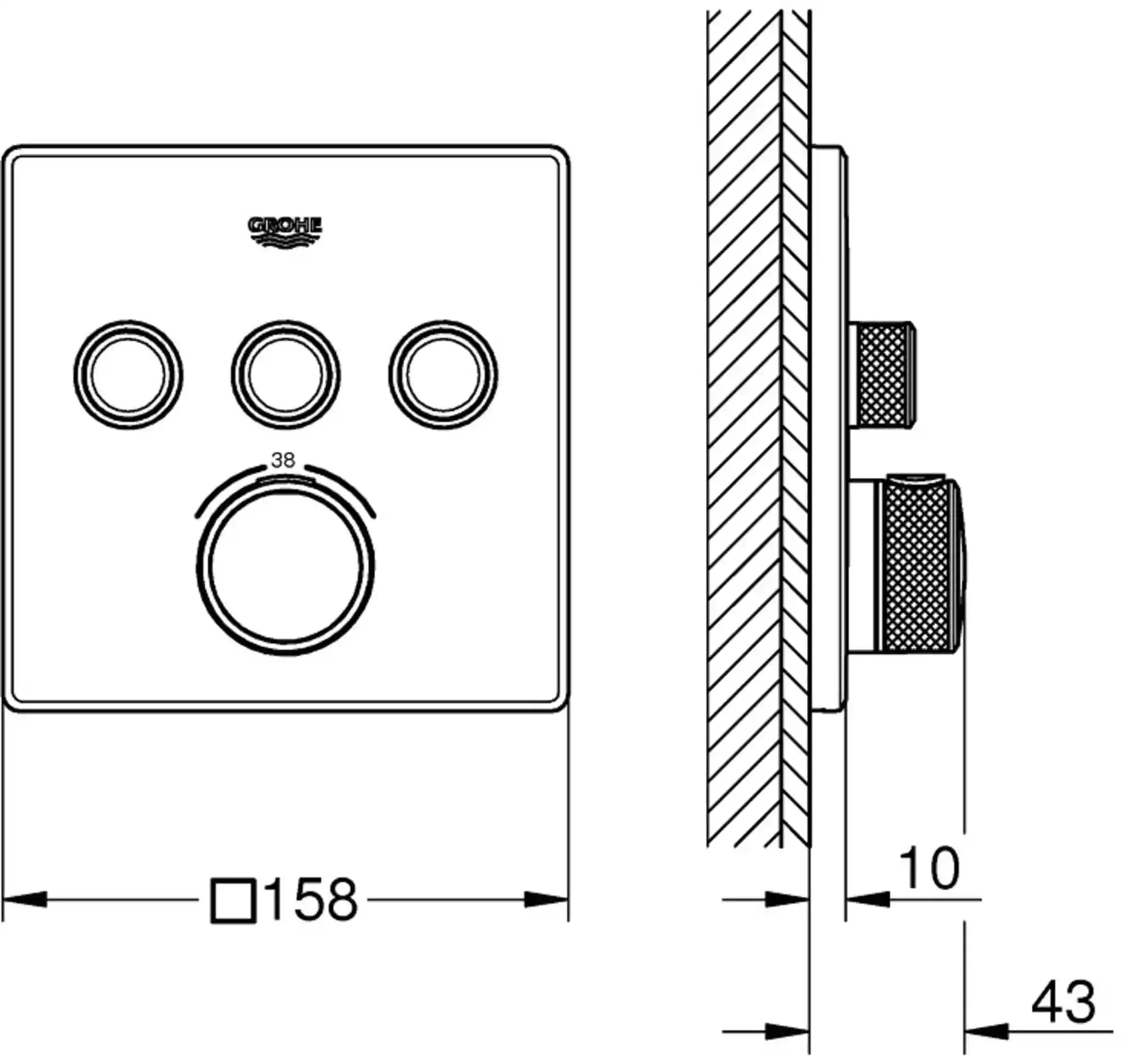 صنبور حديث مصمم للحمامات العصرية. يتميز بتقنية SmartControl التي تسمح بالتحكم الدقيق في تدفق ودرجة حرارة المياه
