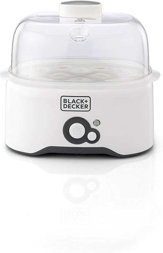 BLACK+DECKER Egg Cooker 6 Eggs EG200-B5 Compact Automatic White