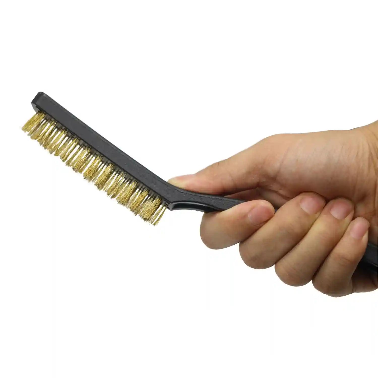 DE LUJO D-LOGO 3 Piece Wire Brush Set - Gas Stove Cleaner Grease Residue Walls Hood Brush Set Steel/Nylon/Copper Wire Brush Set for Cleaning and Rust Removal - Safqqa Egypt