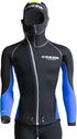 Cressi Men's Medas 5mm Neoprene Wetsuit Jacket Longjohn - Black/Blue ( Pack of 1 ) (Jacket) - Safqqa Egypt