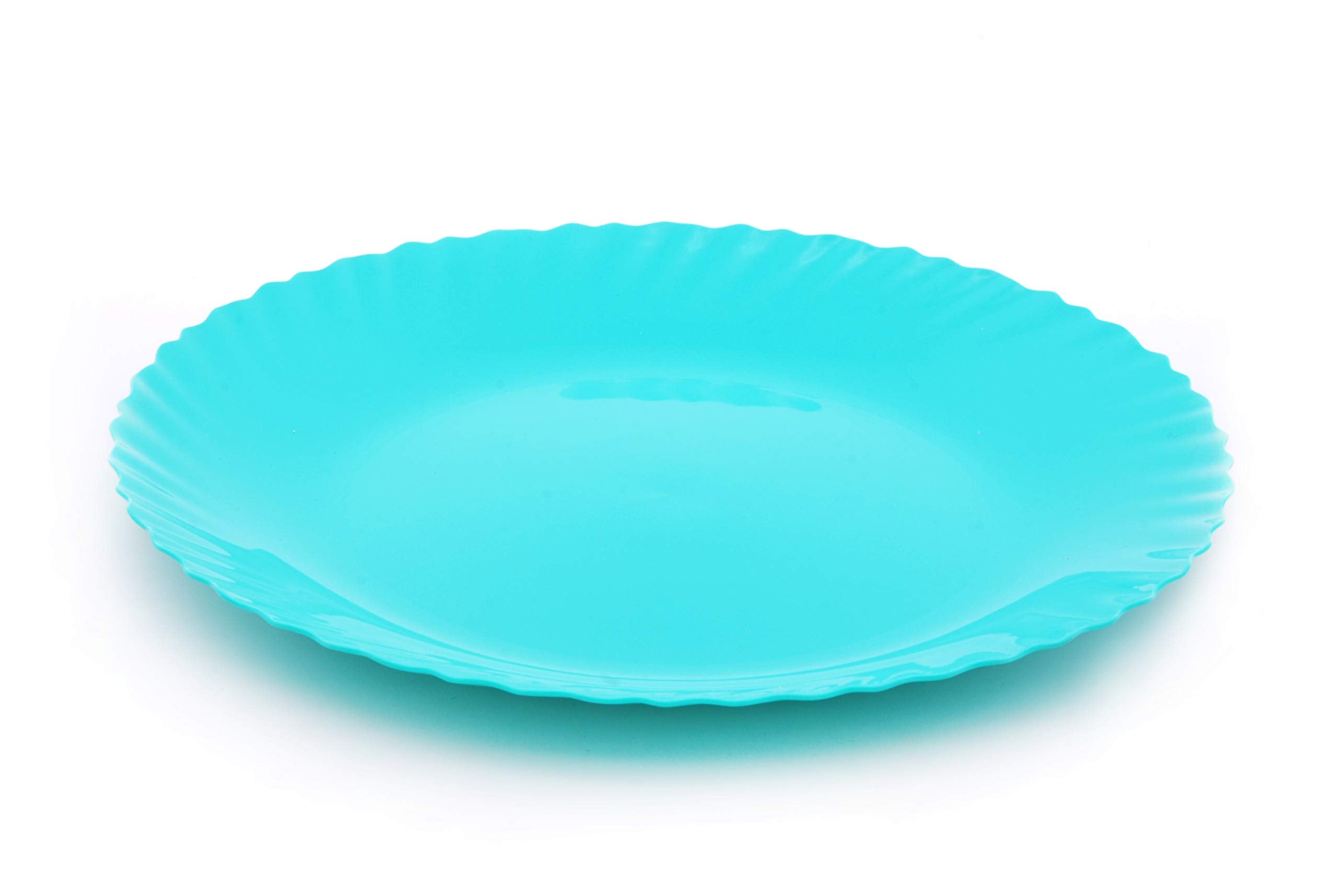 طبق من Mintra بحواف ملتوية – مقاس 12 بوصة (30 سم) – لون أزرق مخضر هو طبق أنيق ومتين يضيف لمسة جمالية إلى تجربة تناول الطعام