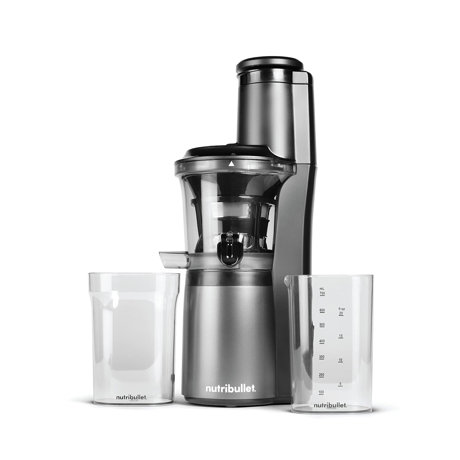 NutriBullet NBJ 300 Slow Masticating Juicer – 150W, Quiet Motor, Easy Clean, Reverse Function, BPA-Free Cold Press Juicer with Brush (slight scratches)