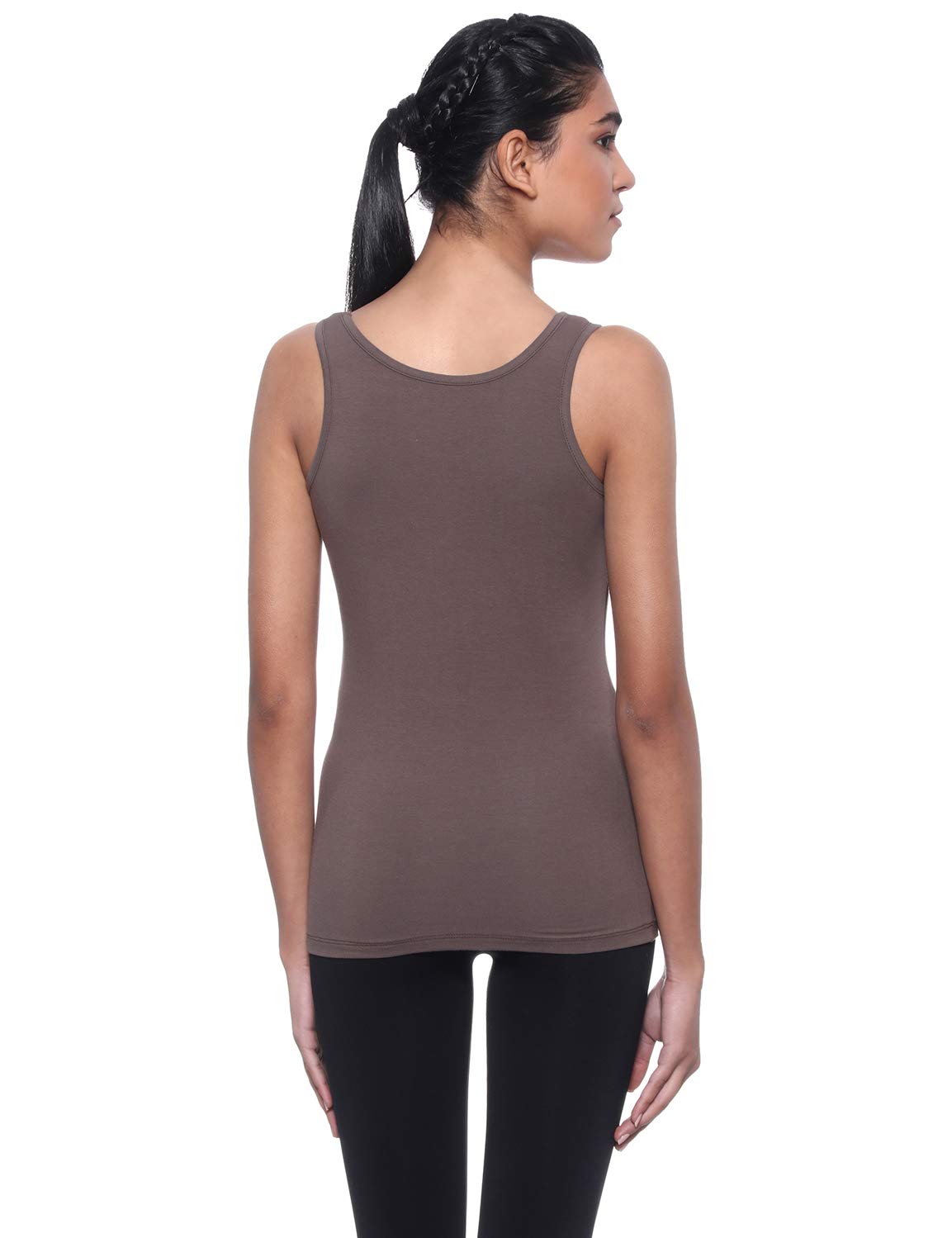 Dice womens Round Neck Solid Tank Top
