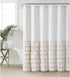 Melanie Ruffled Shower Curtain – Elegant & Water-Resistant Design-182cm *182cm