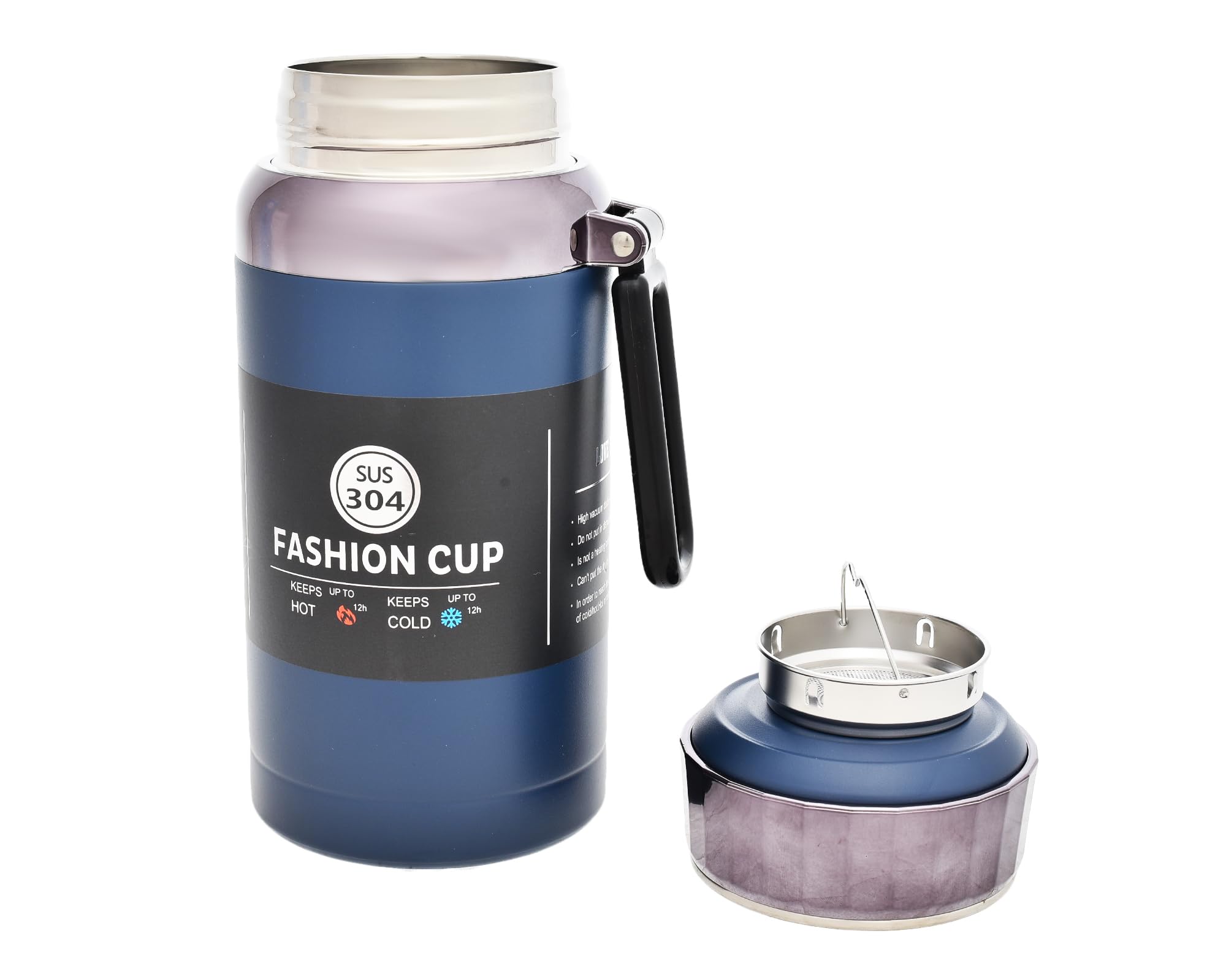 Fashion Cup Thermos Bottle 1.1L, Vacuum Insulated Stainless Steel Travel Flask, Hot & Cold Drinks, Multi Color H-BW-1202