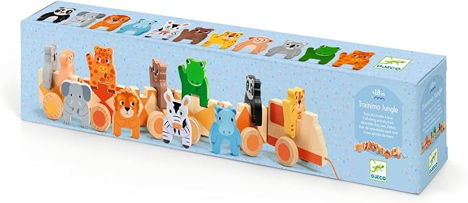 Djeco Wooden Train For The Forest Made from high-quality, durable wood