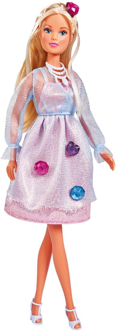 Simba 105733516 Doll 29 cm – Glitter Dress with Magic Stones for Hair & Dress Decoration (3+ Years)