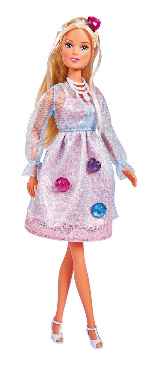 Simba 105733516 Doll 29 cm – Glitter Dress with Magic Stones for Hair & Dress Decoration (3+ Years)