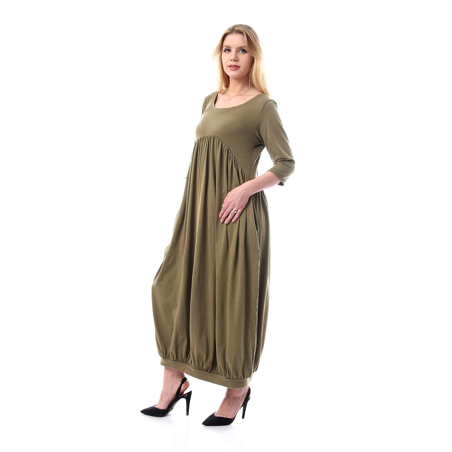 Jamila Women Front Pleated Cotton Dress