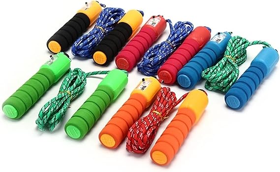 Adjustable Jump Rope – Fast Count Sports Jumper with Calorie Counter, Random Color
