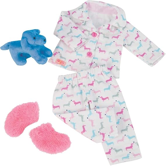 Our Generation Teckel Dog & Counting Puppies Pajama Outfit for 18" Dolls