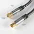 SAT/Aerial Cable with break-proof metal plugs – 10m (TV/Satellite Cable, adapter from F-connector to antenna plug, suitable for TV, radio, DVB-T2/DVB-C/DVB-S/DVB-S2) by CableDirect