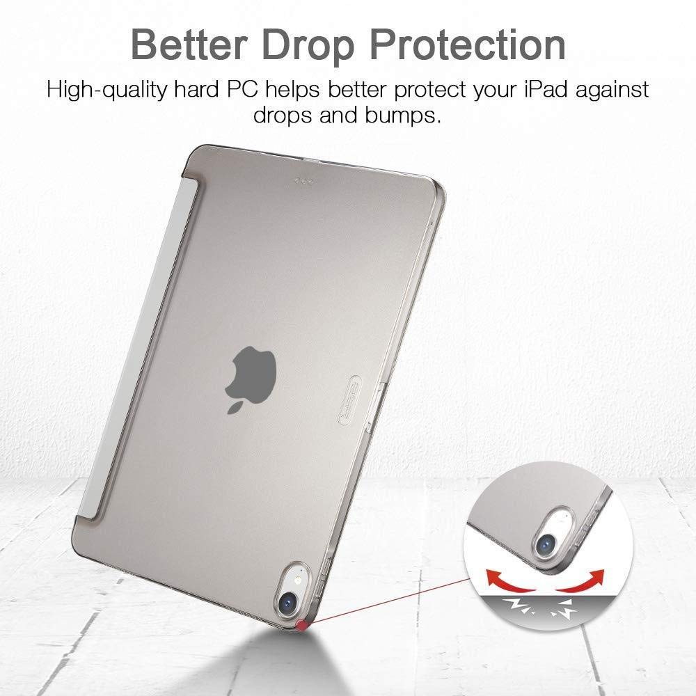 غطاء ذكي ESR لجهاز آيباد برو 11 (2018) – فضي هو ملحق أنيق وواقٍ لجهازك. مصنوع من جلد PU عالي الجودة، يوفر هذا الغطاء النحيف والخفيف الوزن حماية كاملة من الخدوش والصدمات والاستخدام اليومي. 