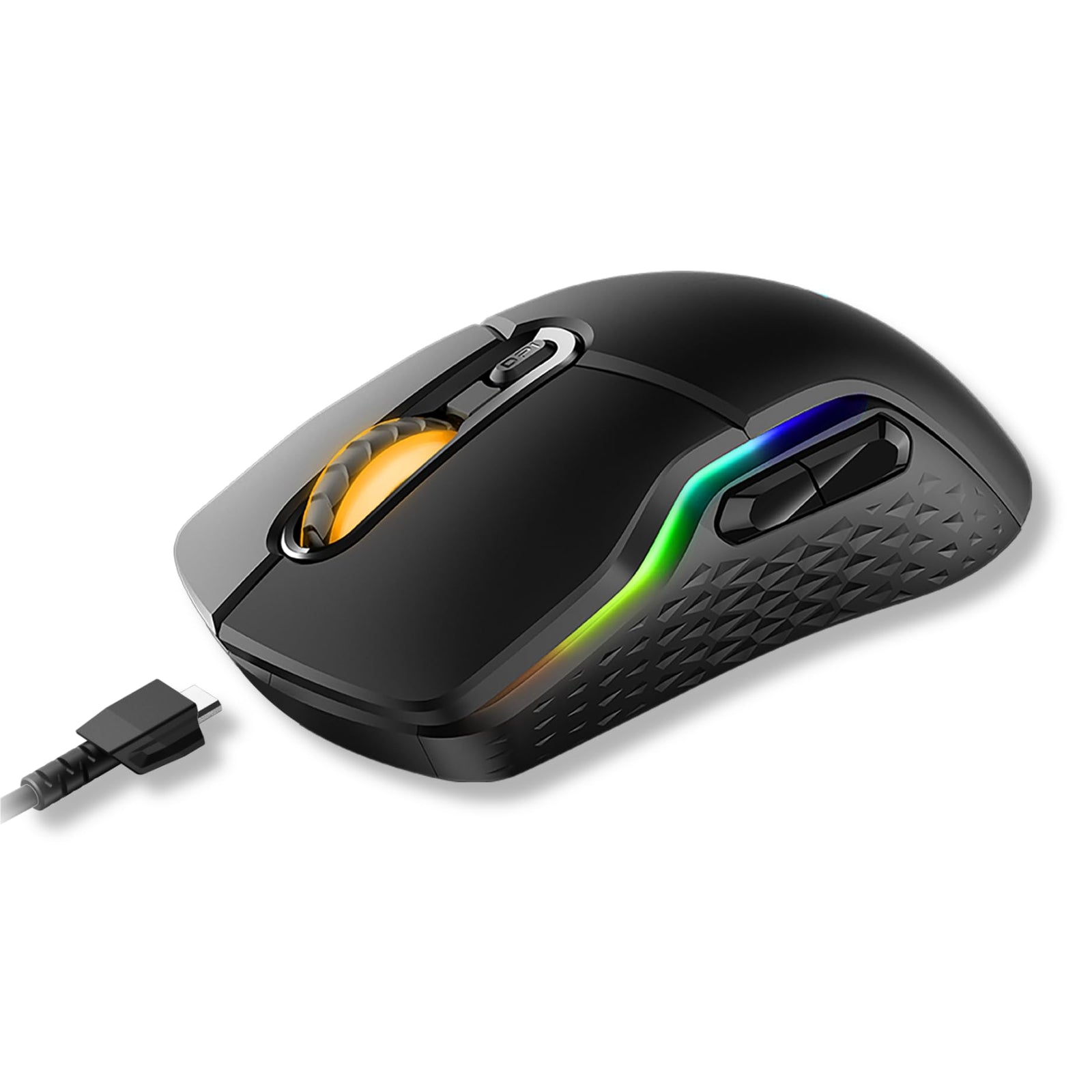 Rapoo VPRO VT200 IR RGB Wired Gaming Mouse Programmable Buttons 6200 DPI LED Multicolor Black