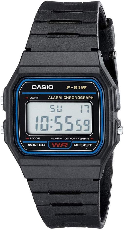 Casio F91W-1 Men Casual Watch Black Digital Quartz