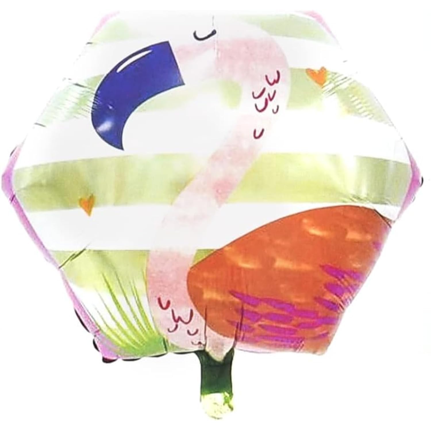 بالونات فويل كبيرة سداسية الشكل برسومات فلامنجو يمكن ملؤها بالهواء أو الهيليوم؛ مع قشة مصنوعة خصيصا لتزيين الحفلات 57 × 57 سم - متعددة الألوان
