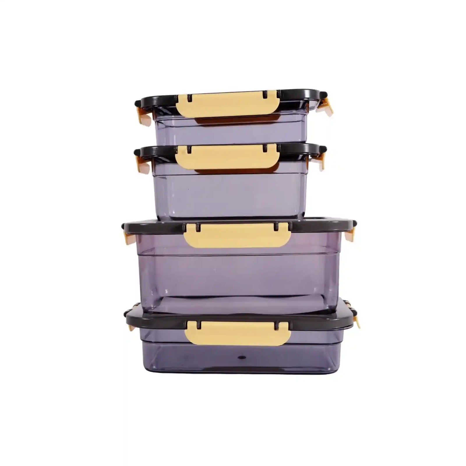 حاويات تخزين هيريفين – 4 قطع، سعة 0.6 / 1 / 1.3 / 2.2 لتر، بلاستيك خالٍ من BPA