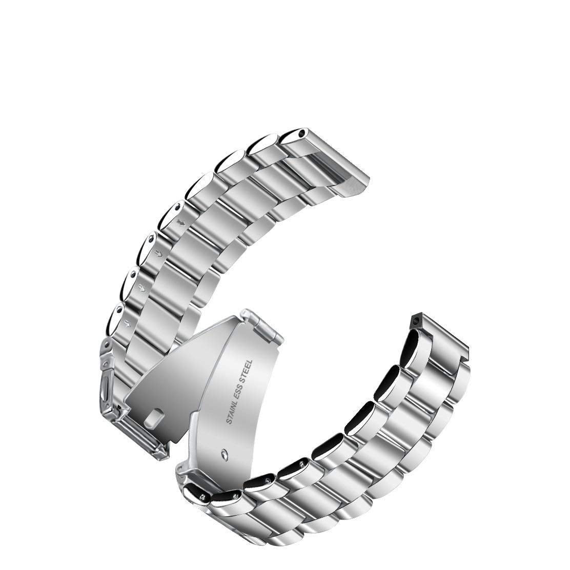 Generic Metal Replacement Smartwatch Wristband – 22mm Silver Strap Compatible with Samsung Gear S3