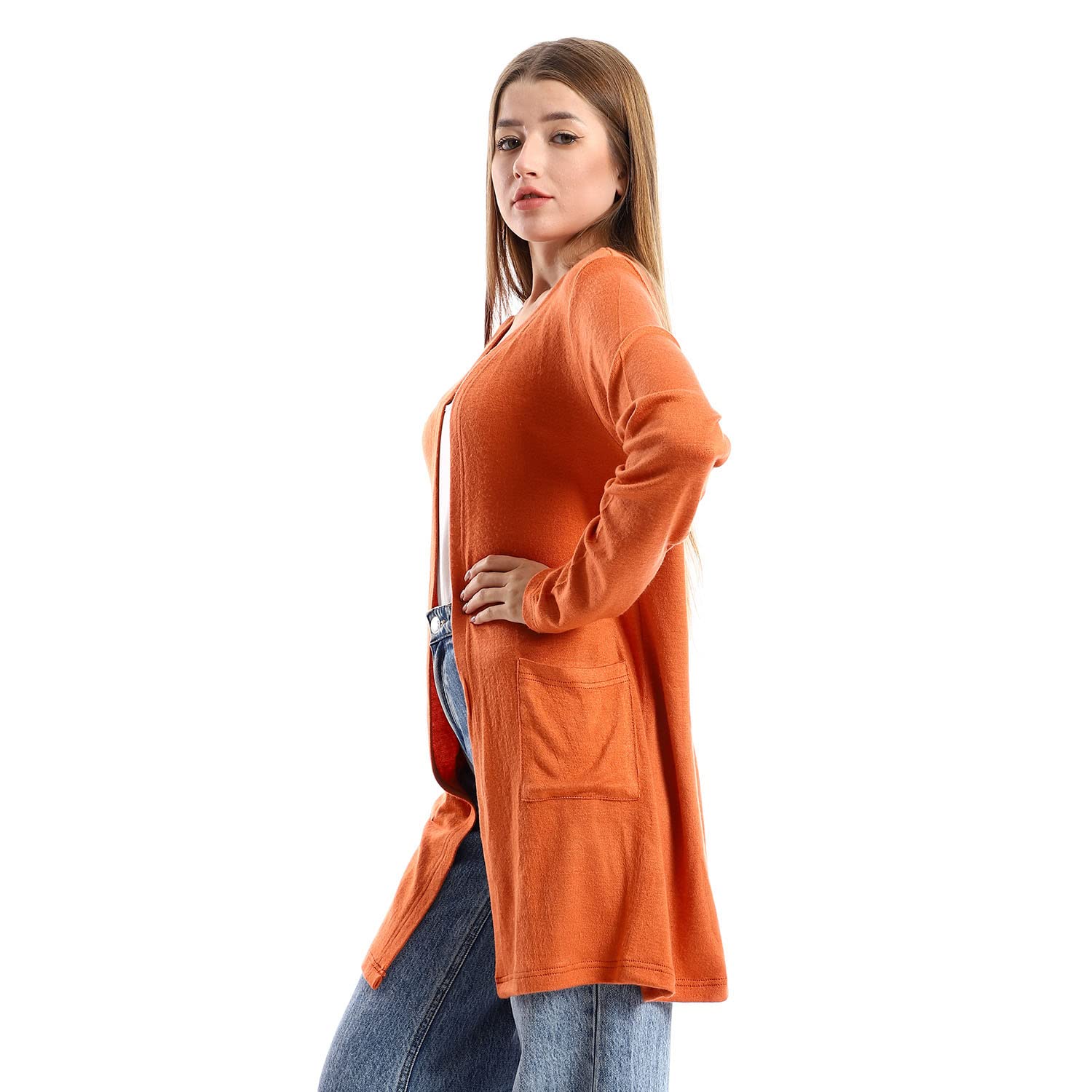 JAMILA Women Side Pockets Short Cardigan