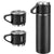 DEVICE OF URBAN INFOTECH Vacuum Insulated Flask Water Bottle, Double Wall Stainless Steel Thermal Bottle with Lid 3 Cup for Hot & Cold Water, Coffee Travel Thermos for Office & Outdoor (Black)- Damage Box - Have Scratches