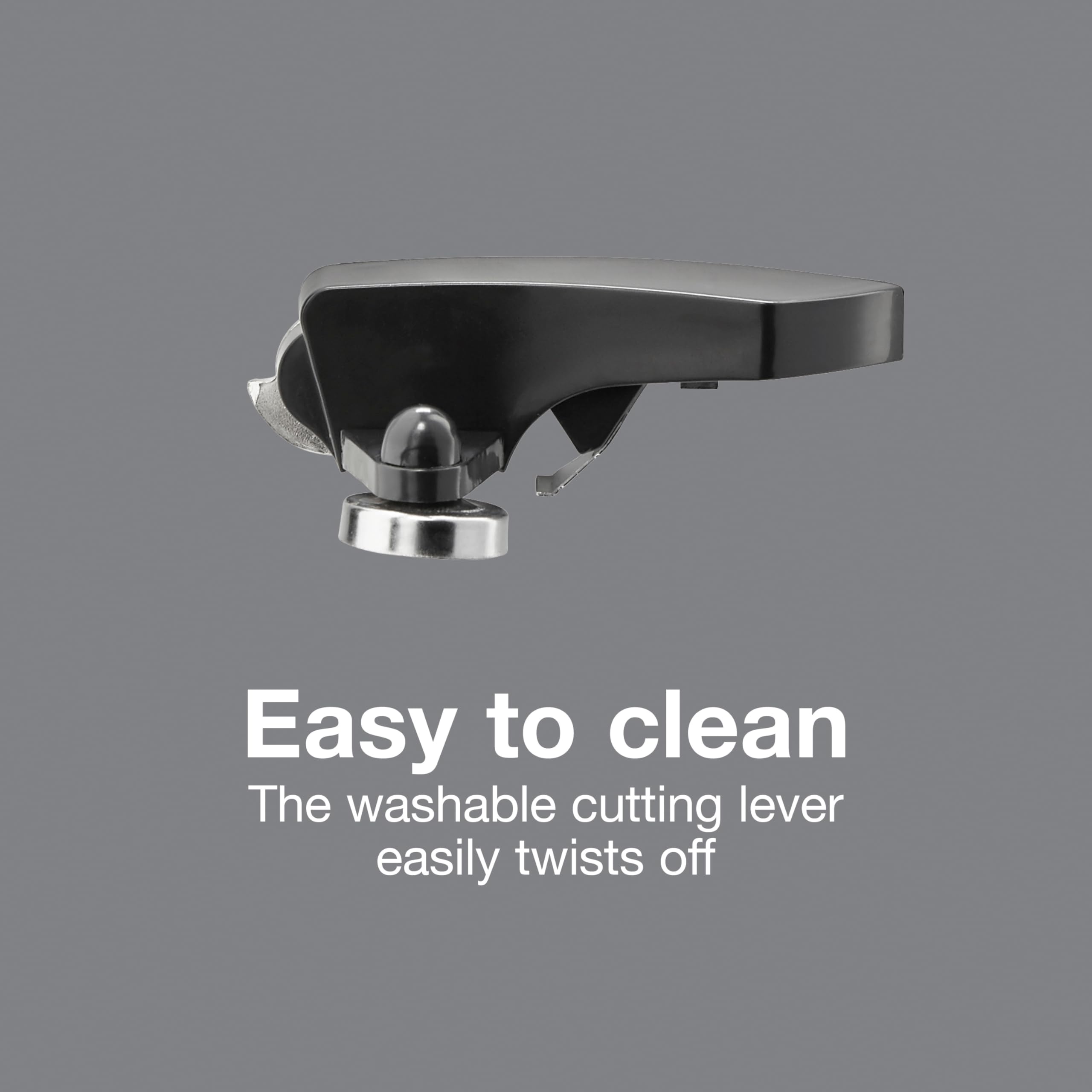 فتّاحة علب كهربائية من بروكتور سايلكس مع مبراة سكاكين – ذراع قابل للإزالة للتنظيف، تخزين للسلك – أسود (الموديل 75217F) – ‎7.9 × 4.8 × 5 إنش – خدش بسيط