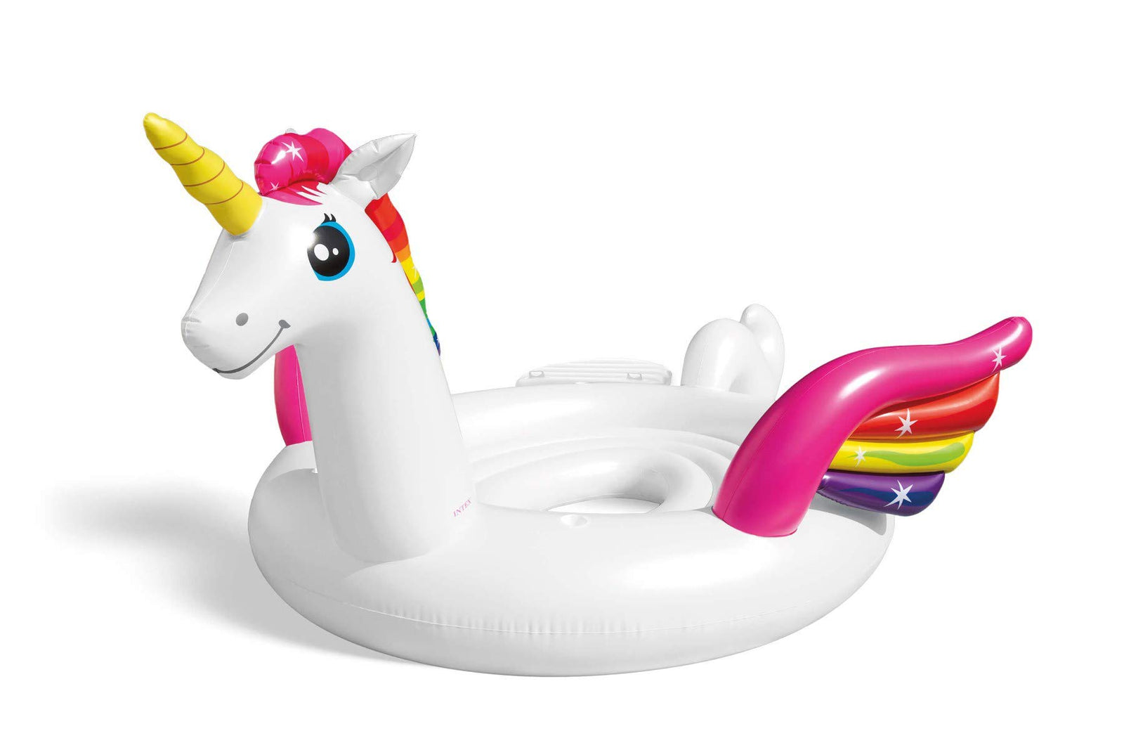 Intex Inflatable Unicorn Party Island  Quick to inflate and deflate for convenience.