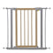 Hauck Deluxe Wood and Metal Pressure Fix Safety Gate - Metallic