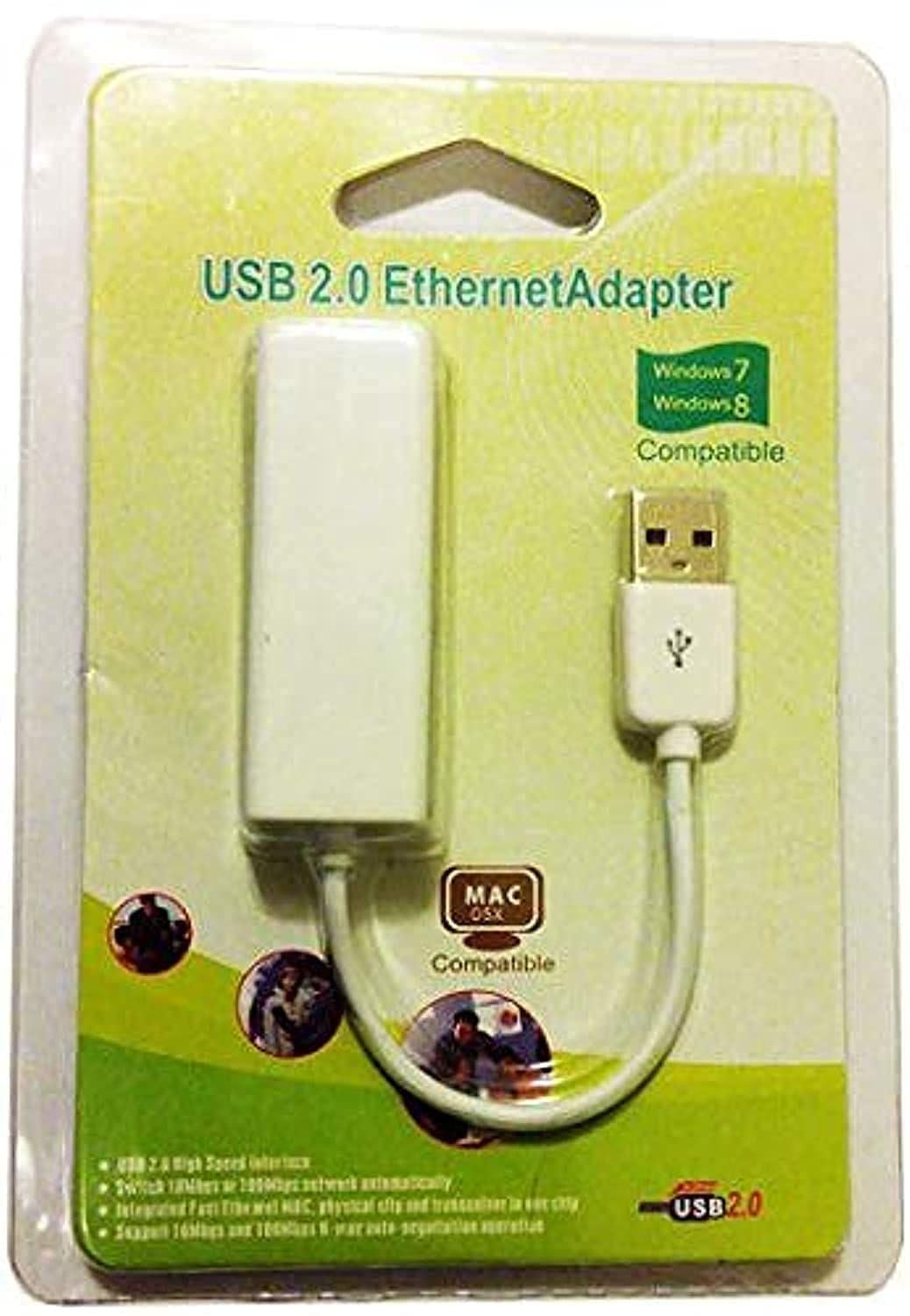 USB 2.0 Ethernet RJ45 Network LAN Card Adapter (10/100Mbps)