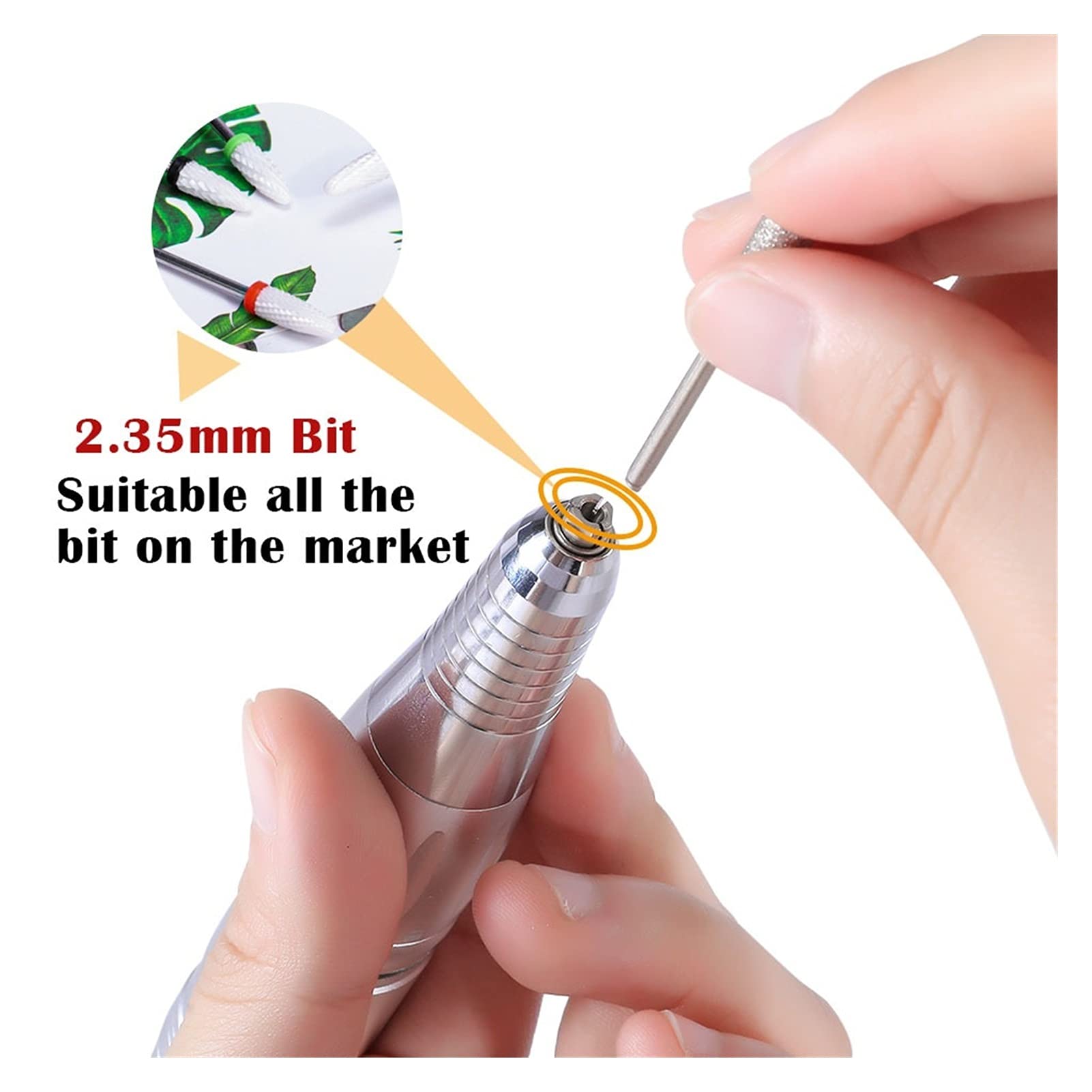 dheik Nail Drill Electric Nail File Drill Machine 30000RPM Nail Drill Machine Electric Nail File With Pedal For Polishing All Gel Nail Art Professional Manicure Kit Set Tools (Color : Pink)