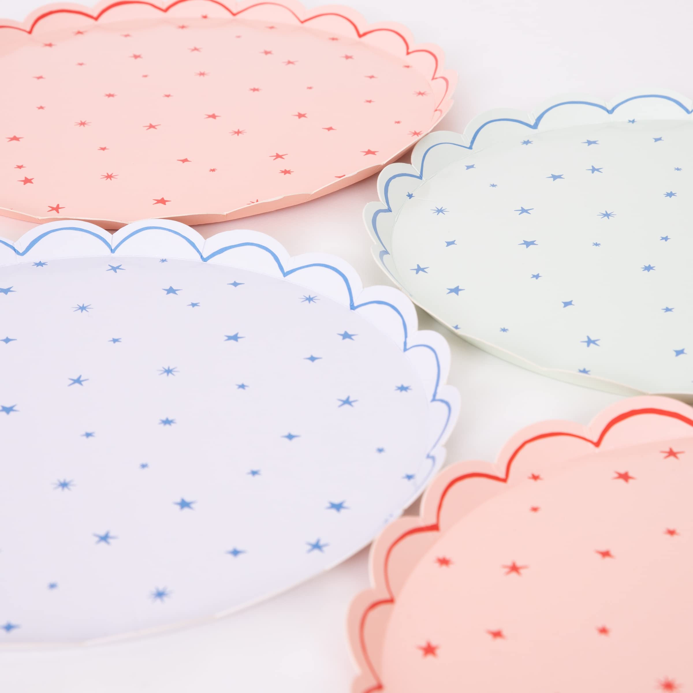 Meri Meri Colorful Star Party Plates – Pack of 8