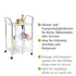 WENKO 3 Tier, Rolling Organizer, Storage Wheels, Metal cart, White