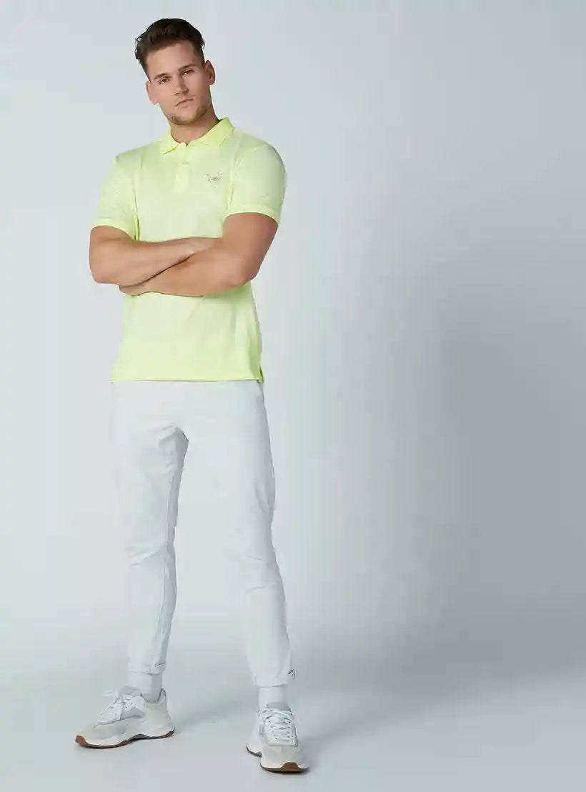 Embroidered Polo Neck T-shirt with Short Sleeves - Safqqa Egypt