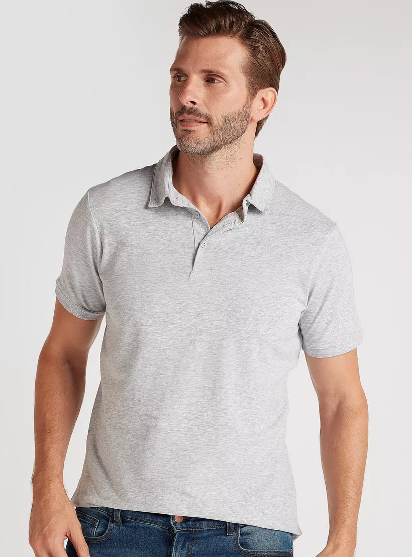 Solid Polo Shirt with Short Sleeves