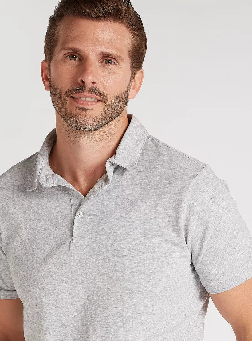 Solid Polo Shirt with Short Sleeves