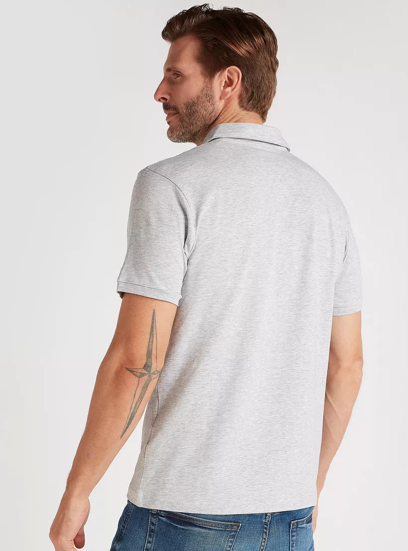 Solid Polo Shirt with Short Sleeves