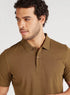 Solid Polo T-shirt with Short Sleeves