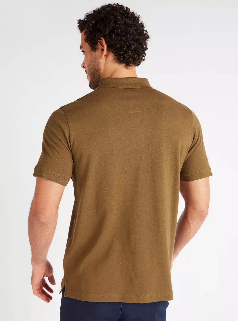 Solid Polo T-shirt with Short Sleeves