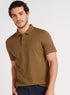 Solid Polo T-shirt with Short Sleeves