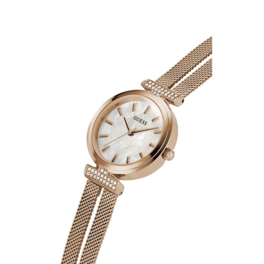 GUESS Women’s Array Watch – Mother of Pearl Dial & Stainless Steel Strap – Safqqa Egypt