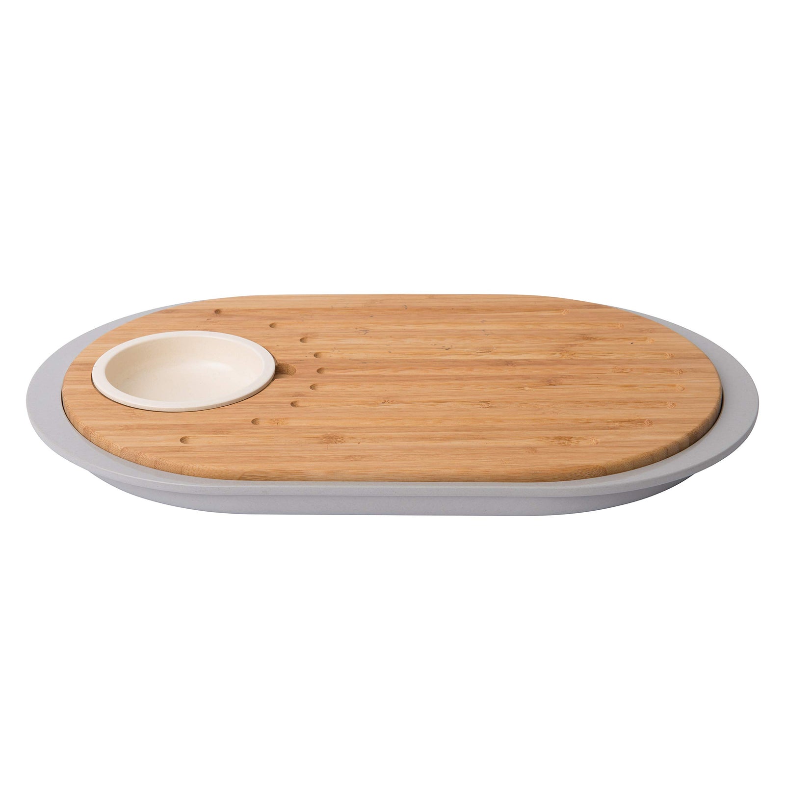 BergHOFF Two-Sided Cutting Board with Tray – Multi-Functional Kitchen Board (40.5 × 23.6 × 3.2 cm)