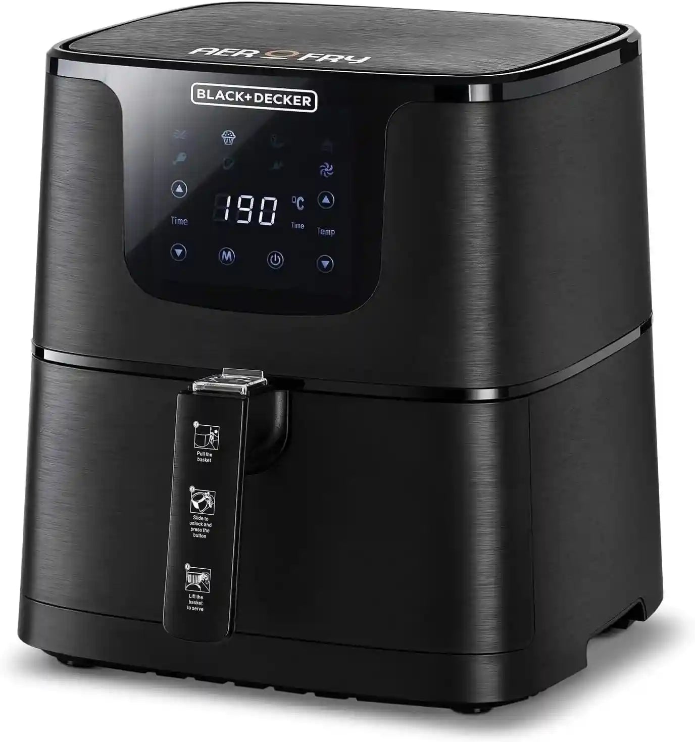 Black & Decker Digital AF700-B5 Pan - Black, 5.8L - Safqqa Egypt