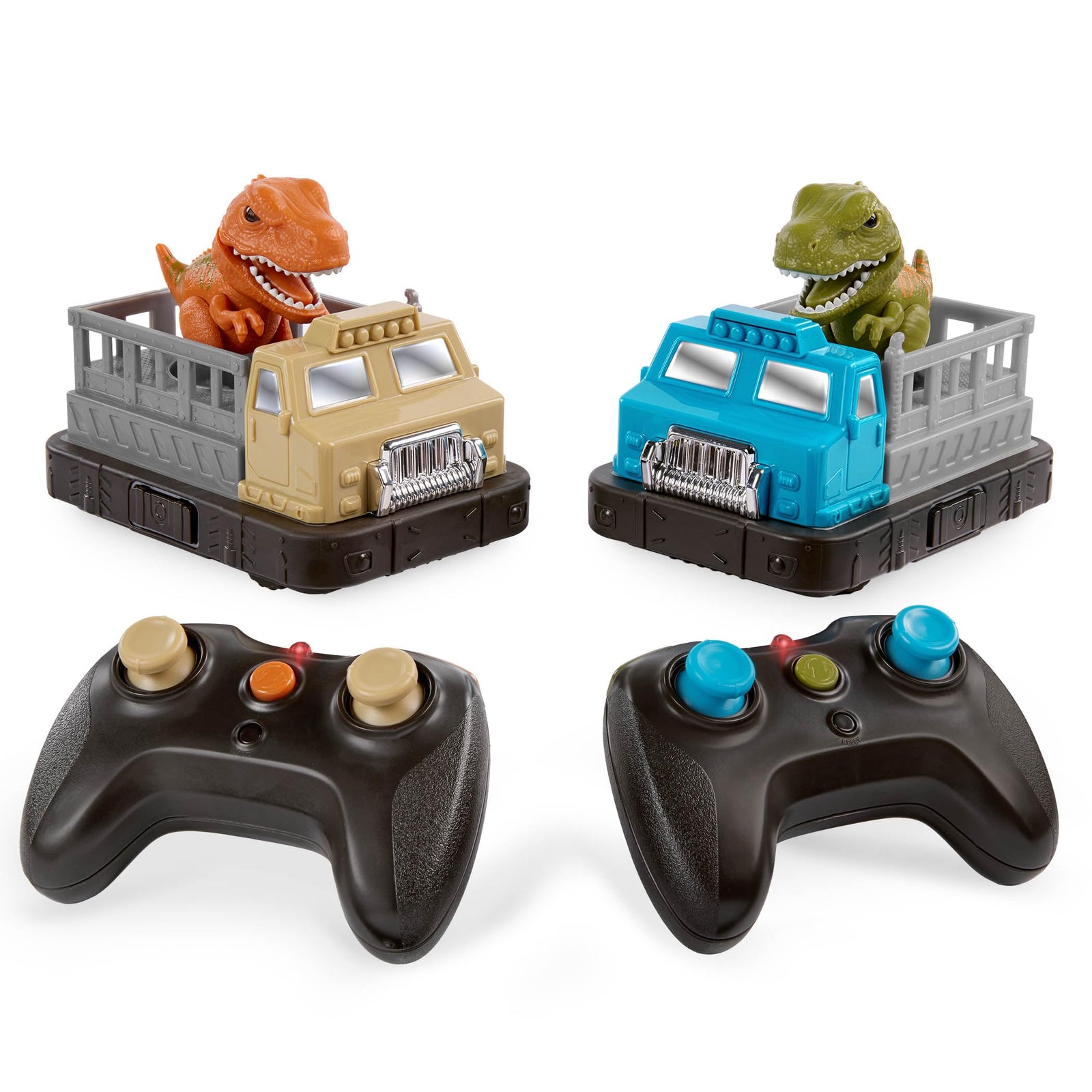 Terra by Battat RC Bumper Cars – 6pc Dino Battle Trucks Set (Tarbosaurus)