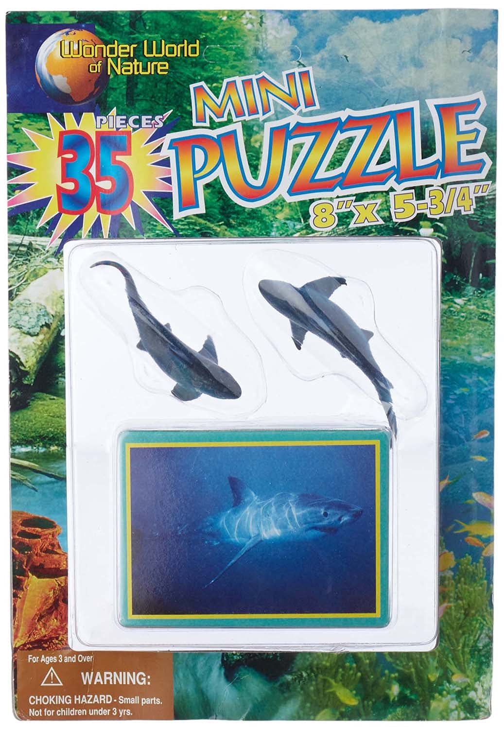 Toy major shark mini puzzle multi color set of 35