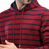 COUP Men's Slim Fit Striped Hoodie with Long Sleeves - Hooded Sweatshirt