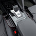 Car seat gap filler organizer between front seat car organizer and storage box, auto premium pu leather console with cup holder, car pocket for interior essentials (for passenger side)