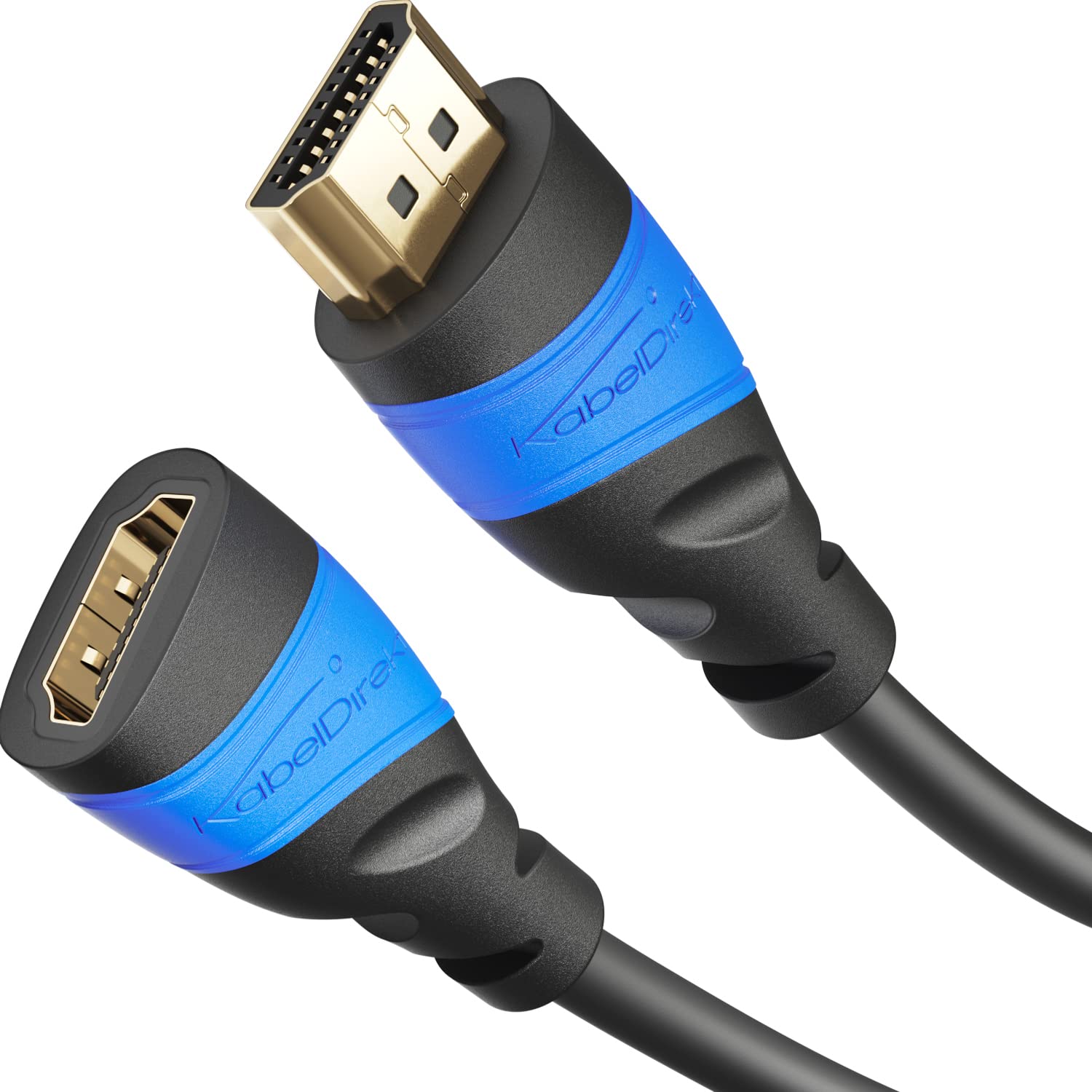 كابل HDMI استطالة من KabelDirekt – 10 م (متوافق مع HDMI 2.0a/b, 2.0, 1.4a، 4K، 3D، HDR، ARC، سرعة عالية مع إيثرنت، مناسب لـ PS4، XBOX، HDTV) – سلسلة TOP