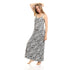 Kady Women Deep Round Neck Zebra Long Nightgown