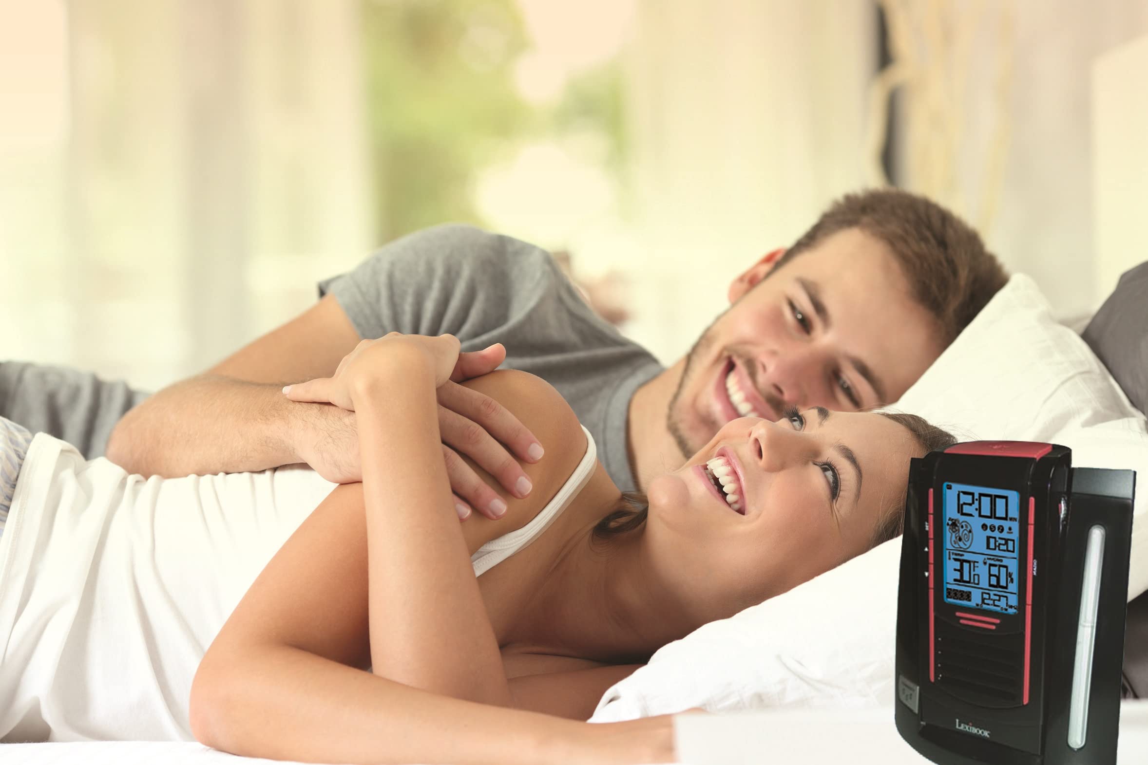Lexibook - RL2000 - Radio Digital, Black, One Size, Modern, Unisex, Multi-Display, Tabletop, AC/Battery Powered, Clock