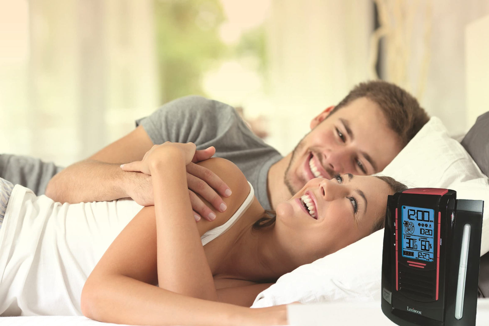 Lexibook - RL2000 - Radio Digital, Black, One Size, Modern, Unisex, Multi-Display, Tabletop, AC/Battery Powered, Clock